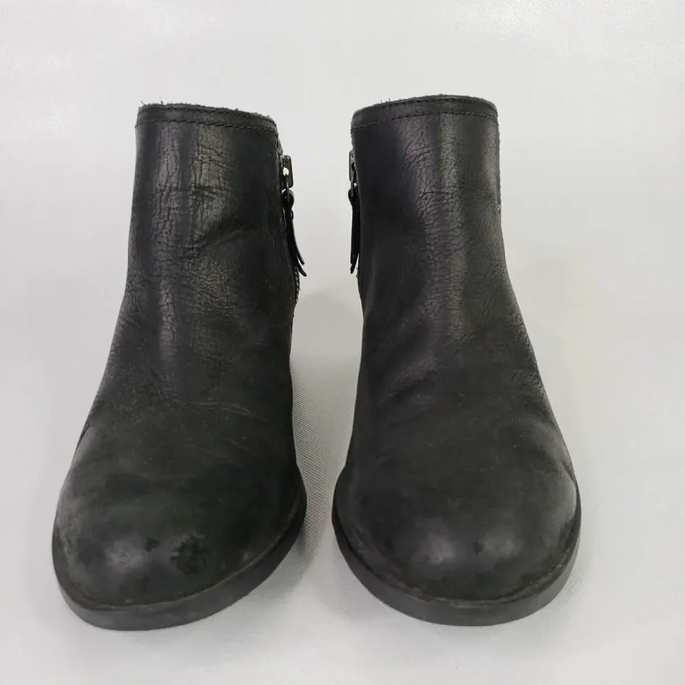 Sorel Lolla Ankle Chelsea Leather Ankle Boots Black Shoes Women's Size 8